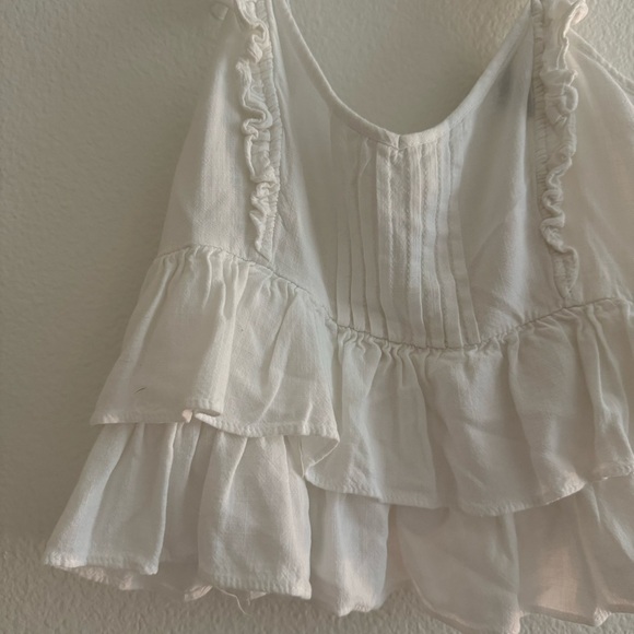 White Ruffle Blouse - Picture 3 of 5